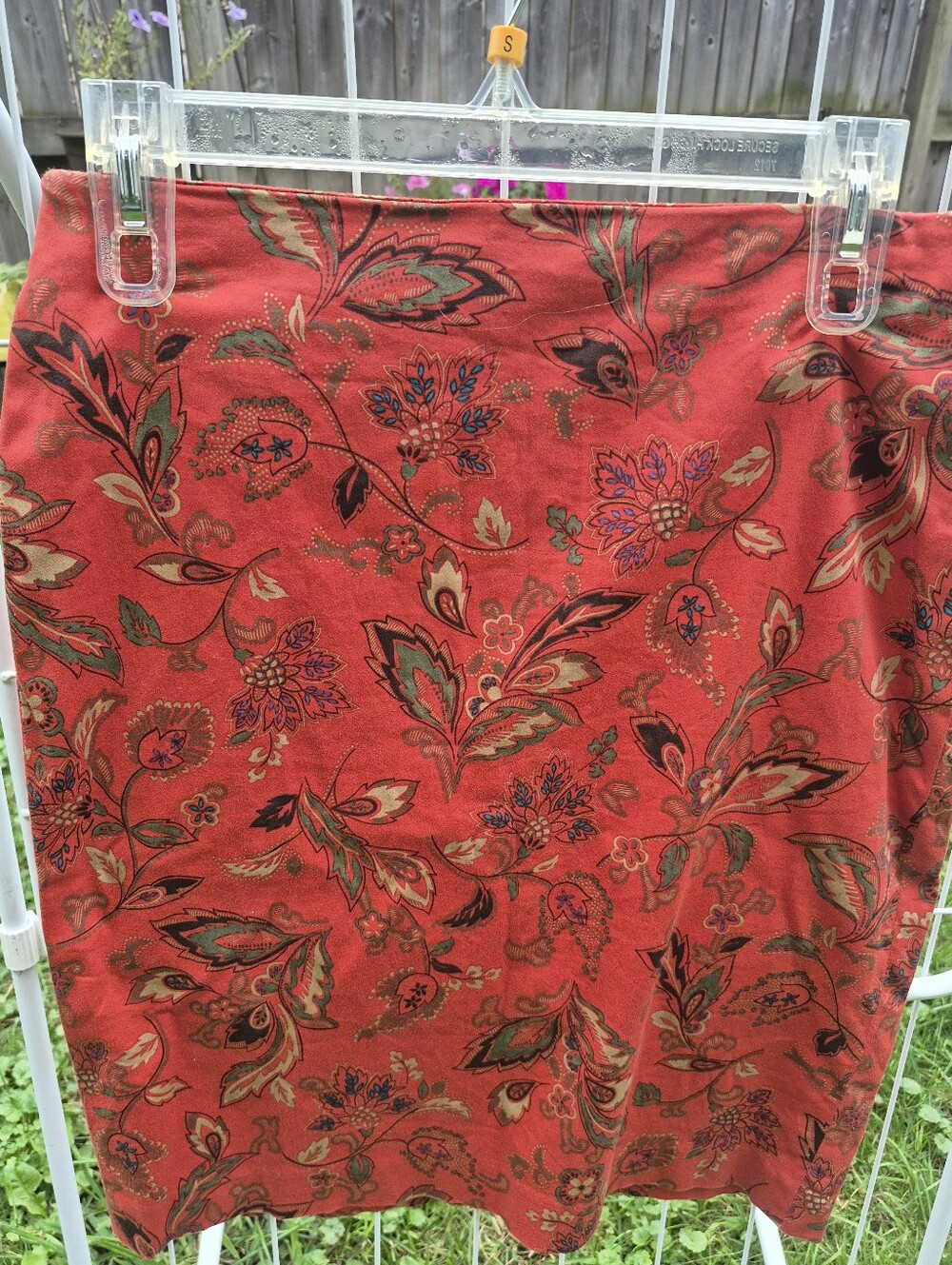 Jones New York Red Floral Pencil Skirt